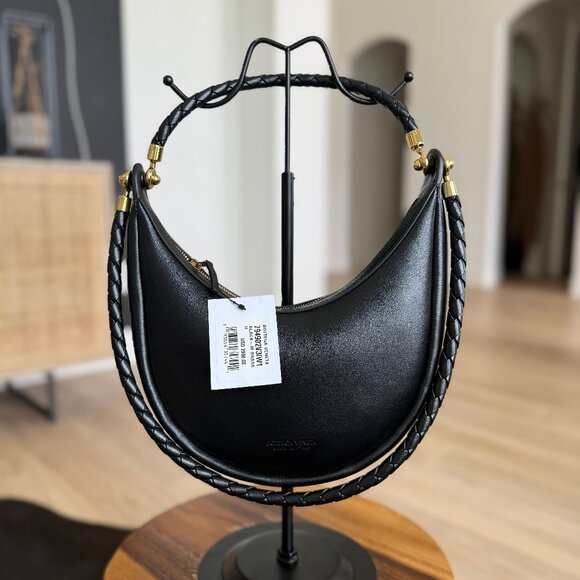 Brand New NWT Bottega Veneta Black Hula Hoop Handbag - Picture 2 of 12